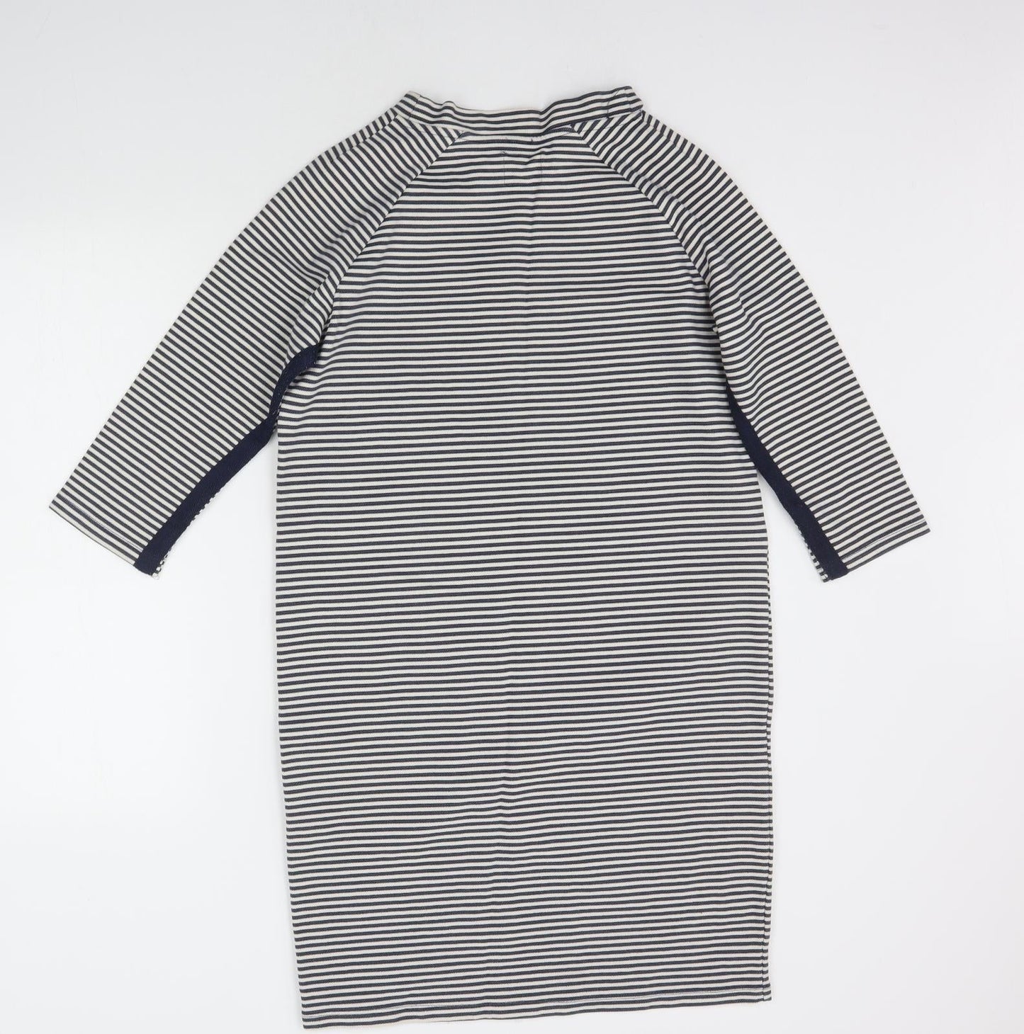 Selected Womens White Striped  Jumper Dress  Size M