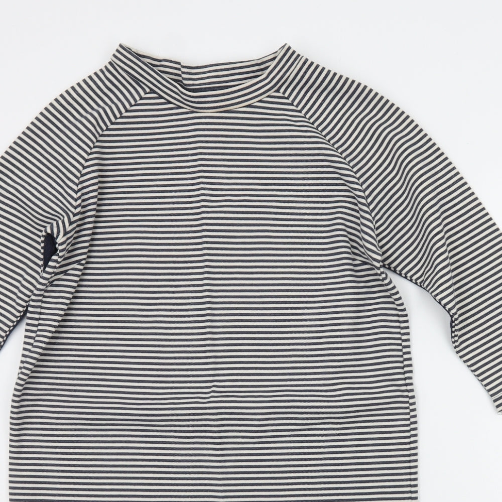 Selected Womens White Striped  Jumper Dress  Size M