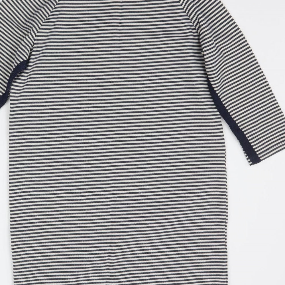 Selected Womens White Striped  Jumper Dress  Size M