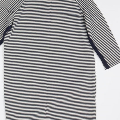 Selected Womens White Striped  Jumper Dress  Size M