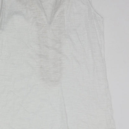 Womens UK Size M Gap White Basic Tank