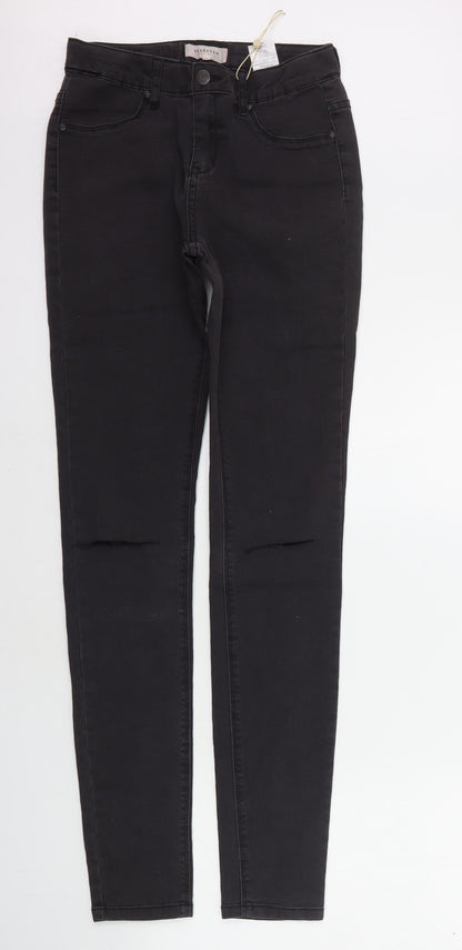 Selected Womens Black Paisley  Skinny Jeans Size 10 L30 in