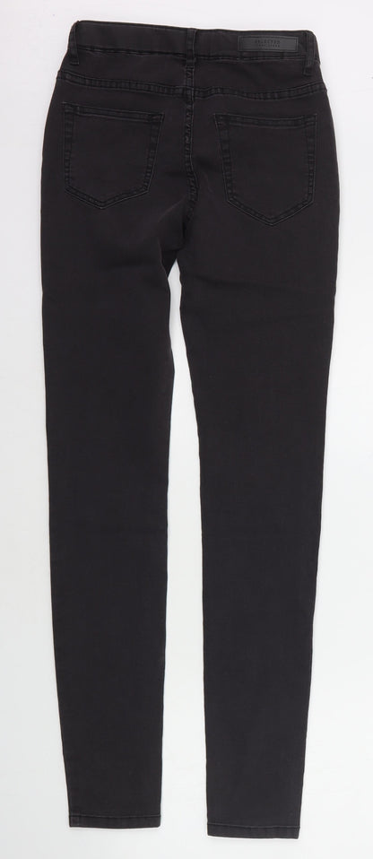 Selected Womens Black Paisley  Skinny Jeans Size 10 L30 in