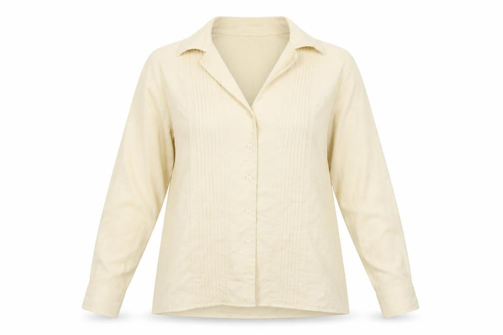 Womens UK Size 12 Marks and Spencer Beige Basic Button-Up