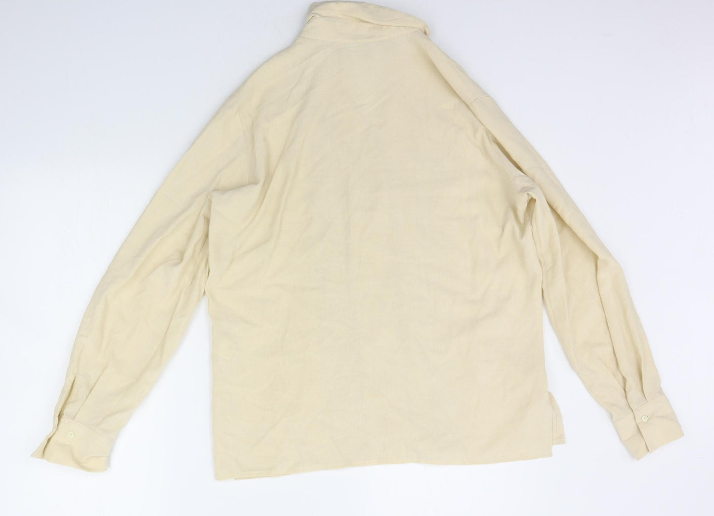 Womens UK Size 12 Marks and Spencer Beige Basic Button-Up