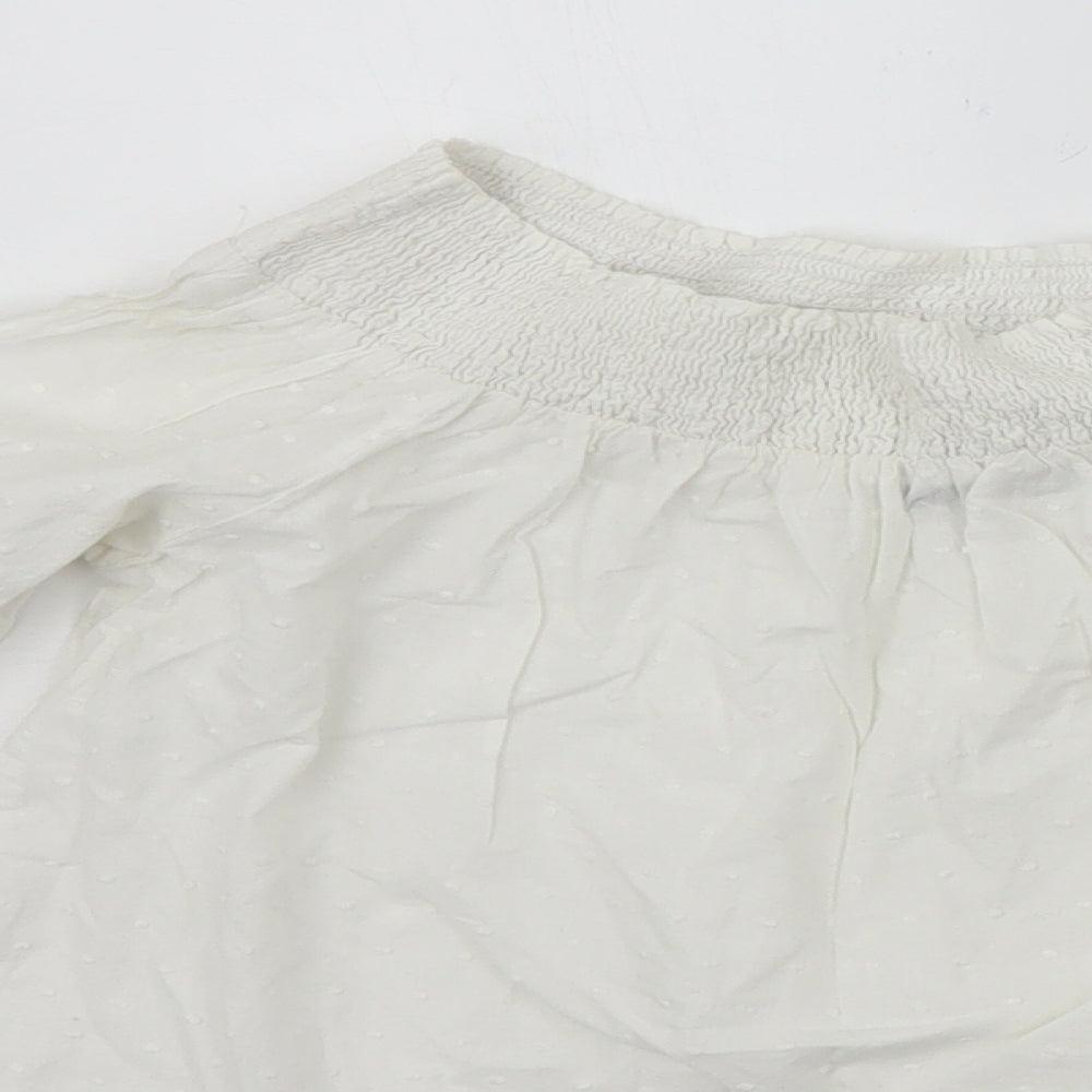 Womens UK Size 10 New Look White Basic T-Shirt