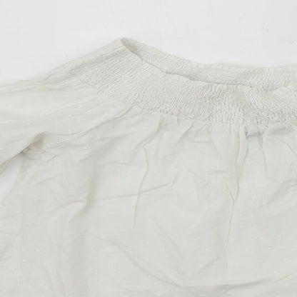 Womens UK Size 10 New Look White Basic T-Shirt