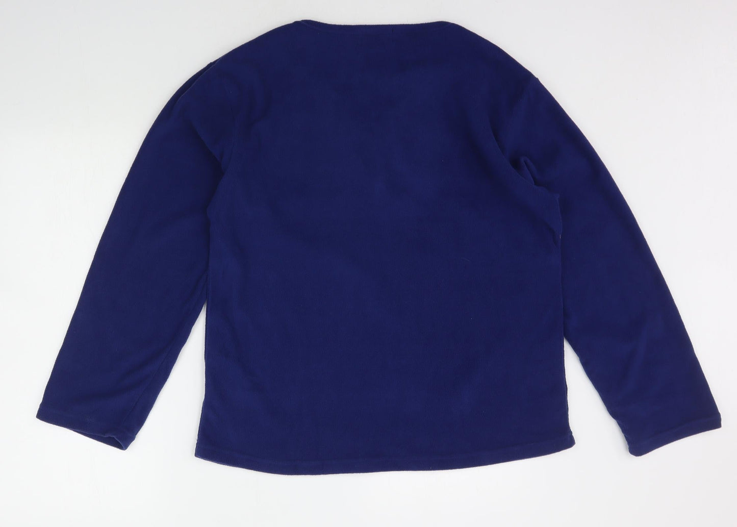 Indigo Womens Blue Solid  Top Pyjama Top Size 14