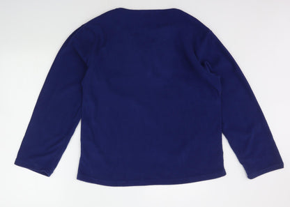 Indigo Womens Blue Solid  Top Pyjama Top Size 14