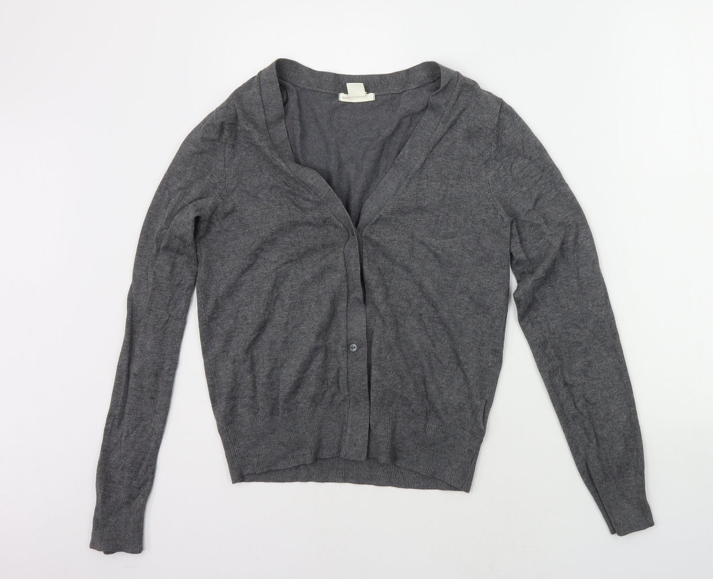 Womens UK Size S H&M Grey Cardigan Jumper