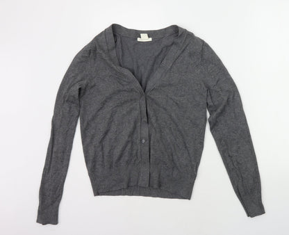 Womens UK Size S H&M Grey Cardigan Jumper