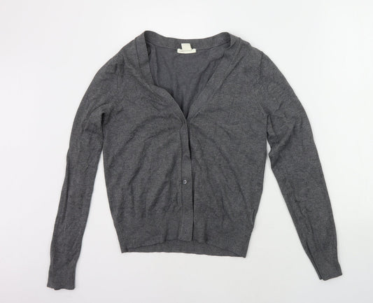 Womens UK Size S H&M Grey Cardigan Jumper