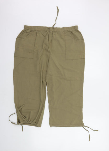Womens UK Size 3XL Preworn Regular Fit  Green Trousers