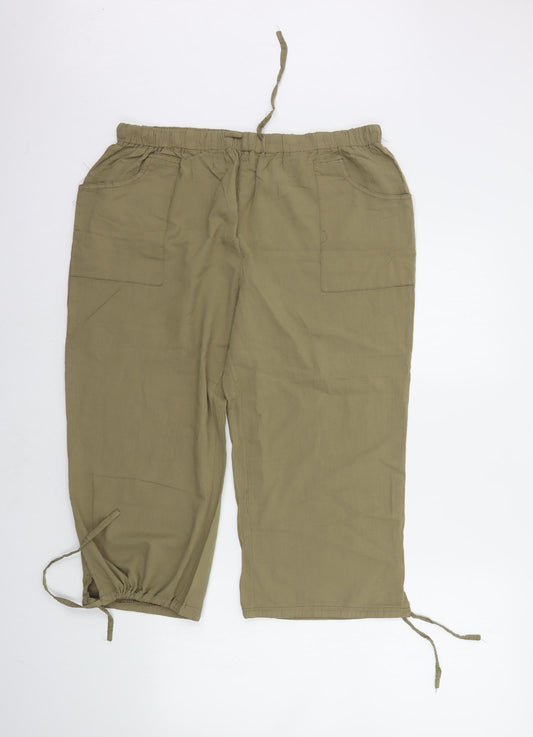 Womens UK Size 3XL Preworn Regular Fit  Green Trousers