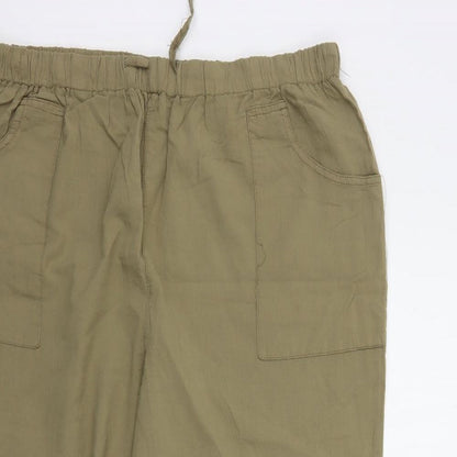 Womens UK Size 3XL Preworn Regular Fit  Green Trousers