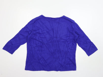Womens UK Size L BM Blue Pullover Jumper