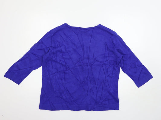 Womens UK Size L BM Blue Pullover Jumper