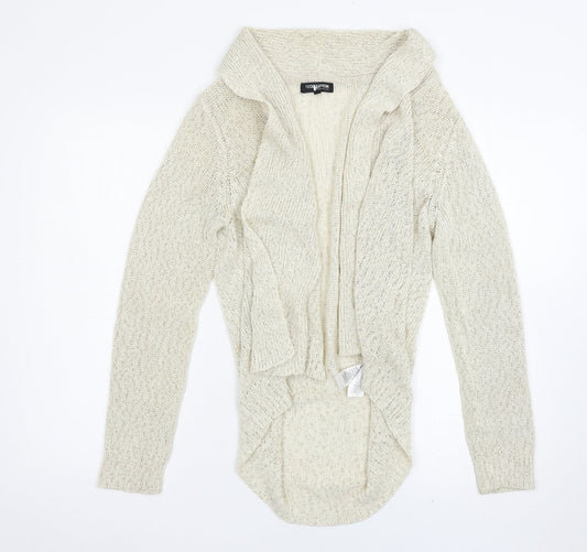 Womens UK Size 14 Debenhams Beige Cardigan Jumper