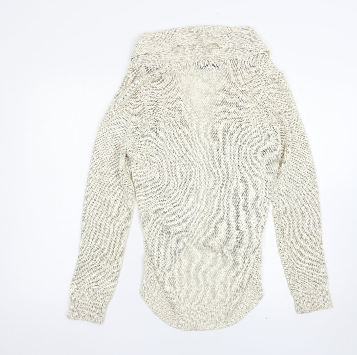 Womens UK Size 14 Debenhams Beige Cardigan Jumper