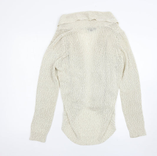 Womens UK Size 14 Debenhams Beige Cardigan Jumper