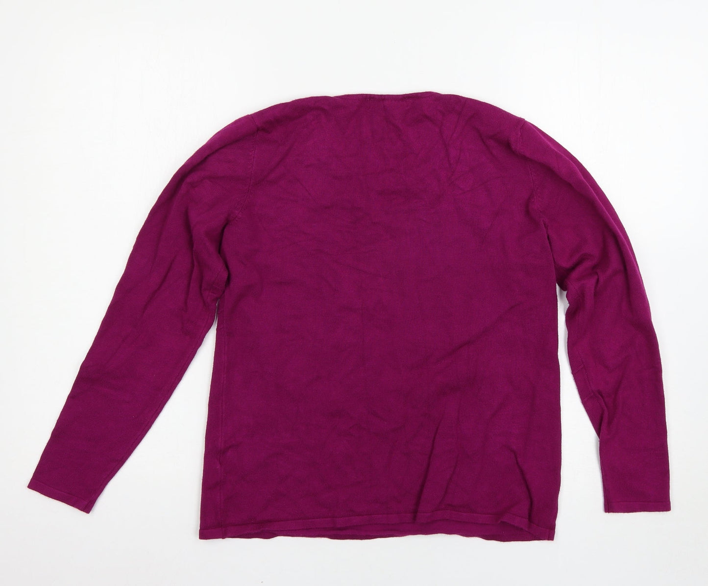Womens UK Size M Mud Flower Purple Pullover Jumper