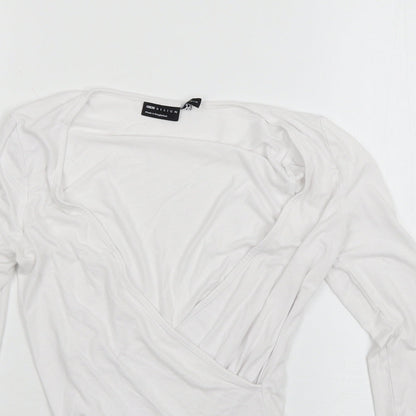 Womens UK Size 4 ASOS White Basic T-Shirt