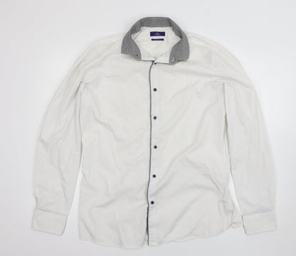 NEXT Mens White    Button-Up Size 16