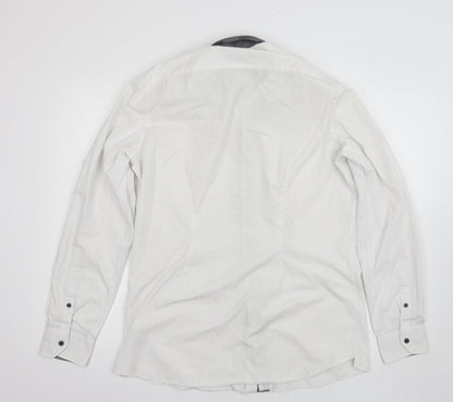 NEXT Mens White    Button-Up Size 16