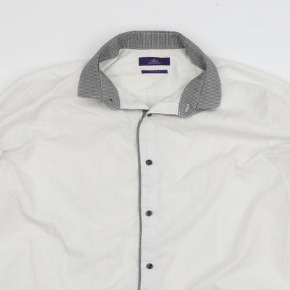 NEXT Mens White    Button-Up Size 16