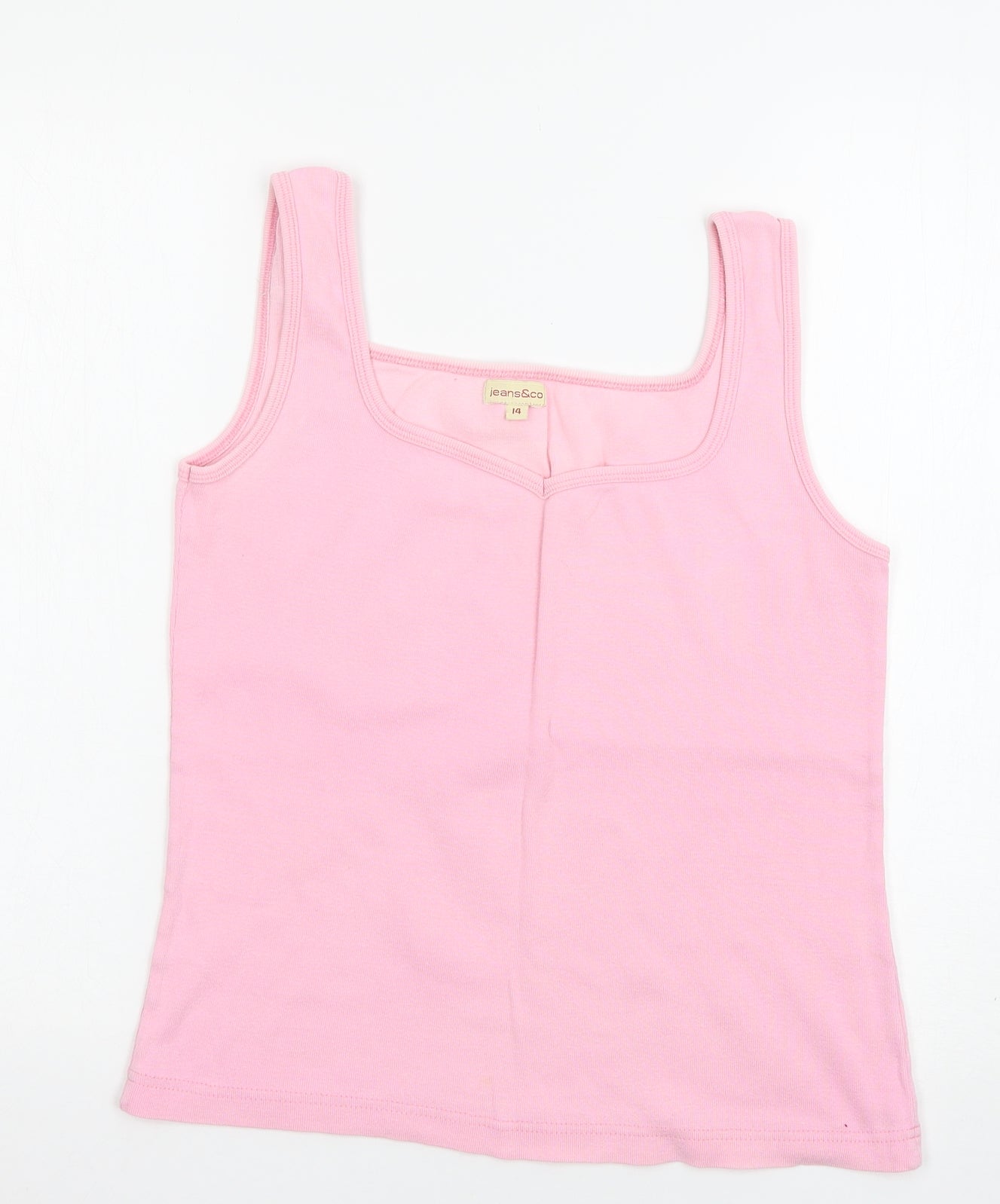 jeans &co Womens Pink   Basic Tank Size 16