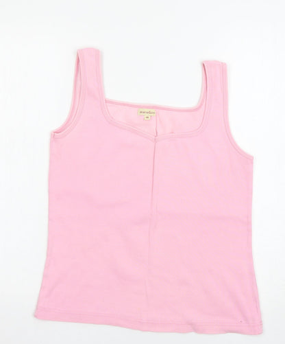 jeans &co Womens Pink   Basic Tank Size 16