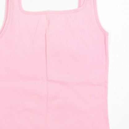 jeans &co Womens Pink   Basic Tank Size 16
