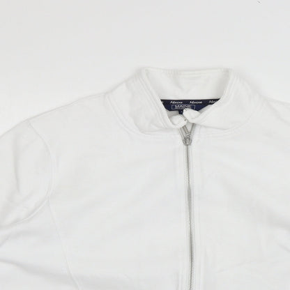 Womens UK Size 18 Debenhams White Full Zip Jumper