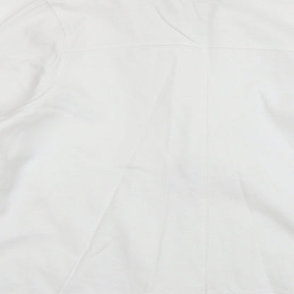 Womens UK Size 18 Debenhams White Full Zip Jumper