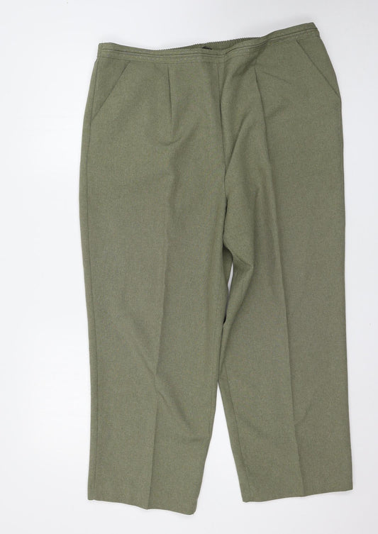 BM Womens Green   Trousers  Size 18 L25 in