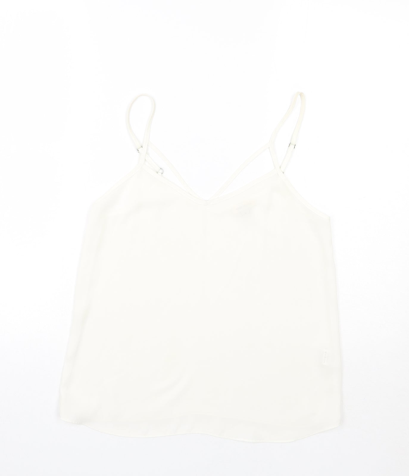 Womens UK Size 6 River Island White Basic Tank