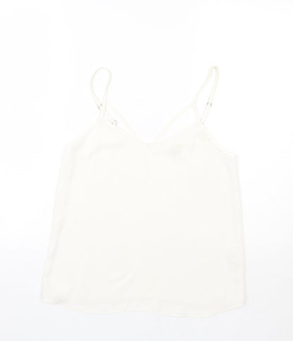 Womens UK Size 6 River Island White Basic Tank