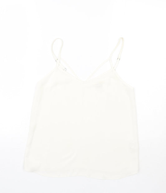 Womens UK Size 6 River Island White Basic Tank