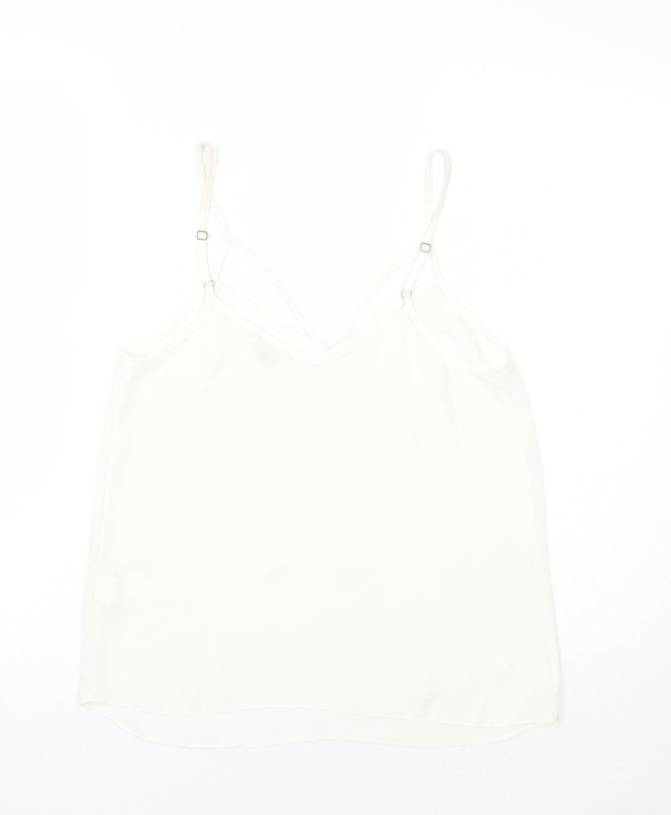 Womens UK Size 6 River Island White Basic Tank