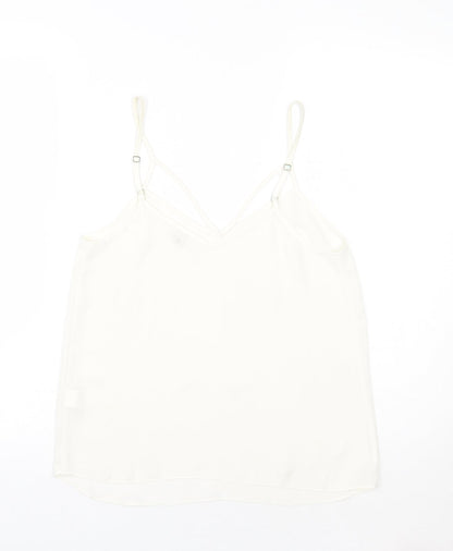 Womens UK Size 6 River Island White Basic Tank