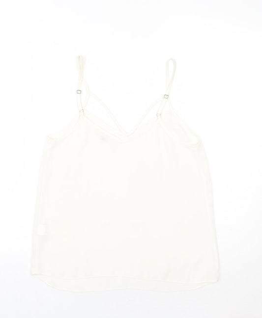 Womens UK Size 6 River Island White Basic Tank