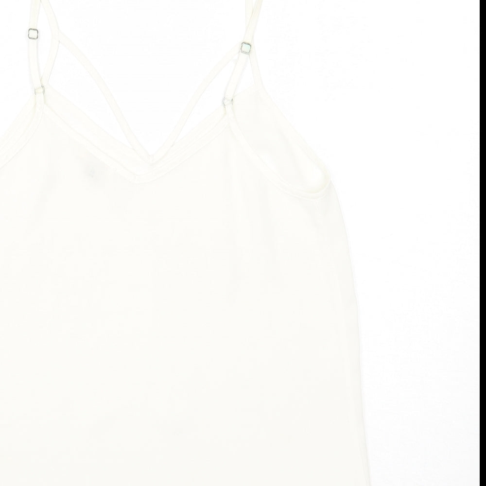 Womens UK Size 6 River Island White Basic Tank