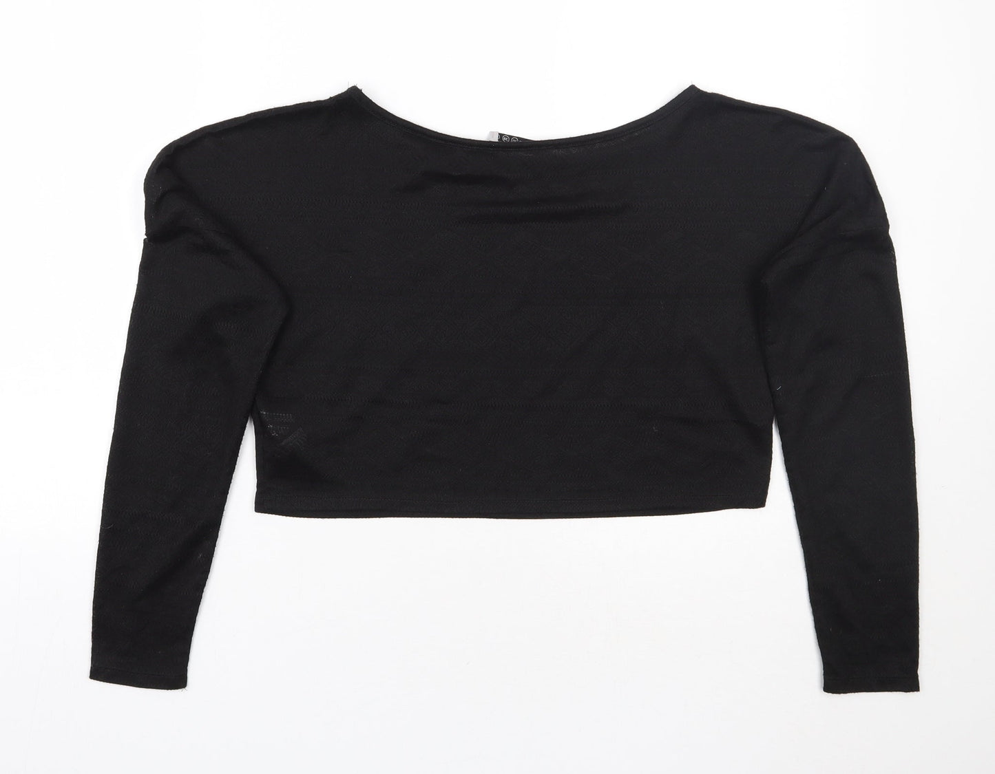 Primark Womens Black   Cropped T-Shirt Size 10