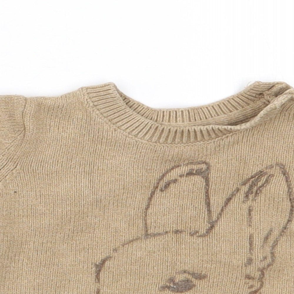 Marks and Spencer Baby Brown   Pullover Jumper Size 0-3 Months