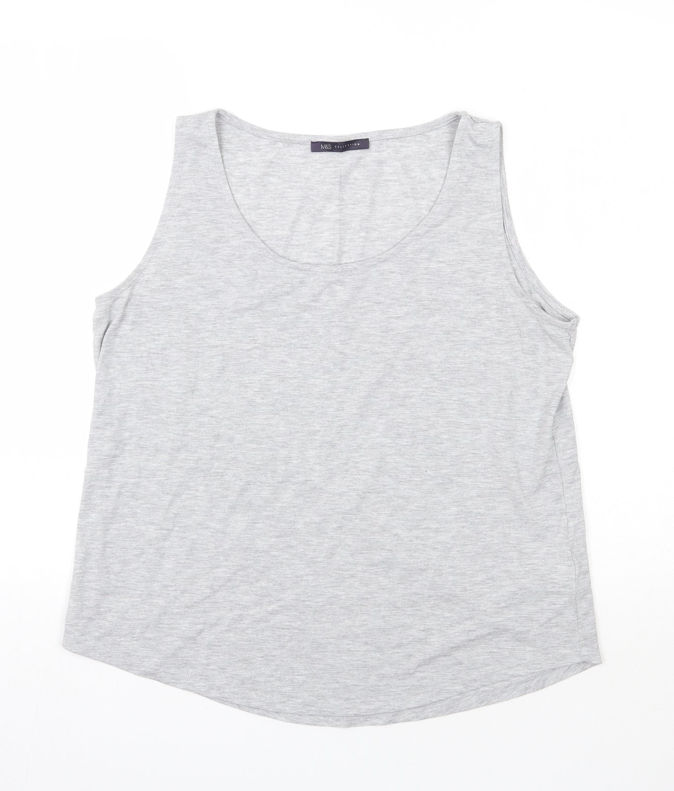 Marks and Spencer Womens Grey   Basic Tank Size 12