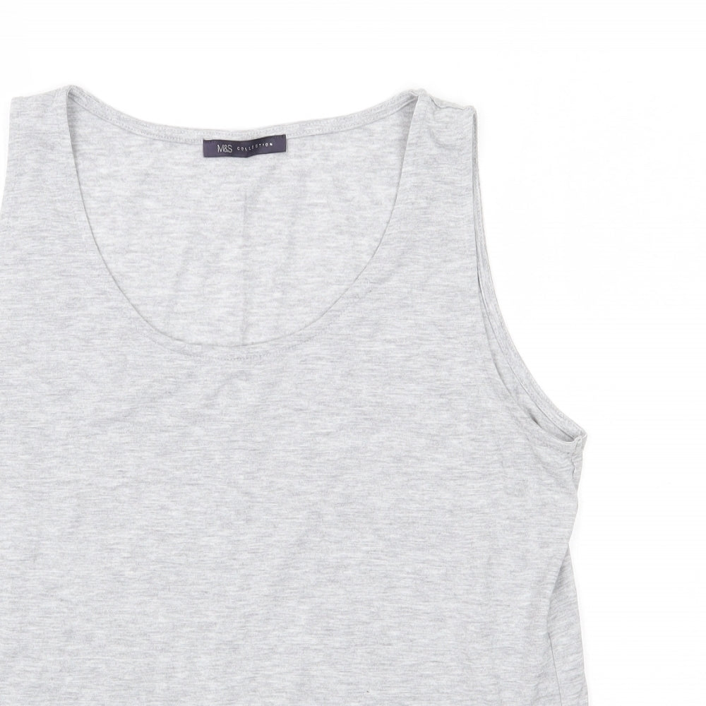 Marks and Spencer Womens Grey   Basic Tank Size 12