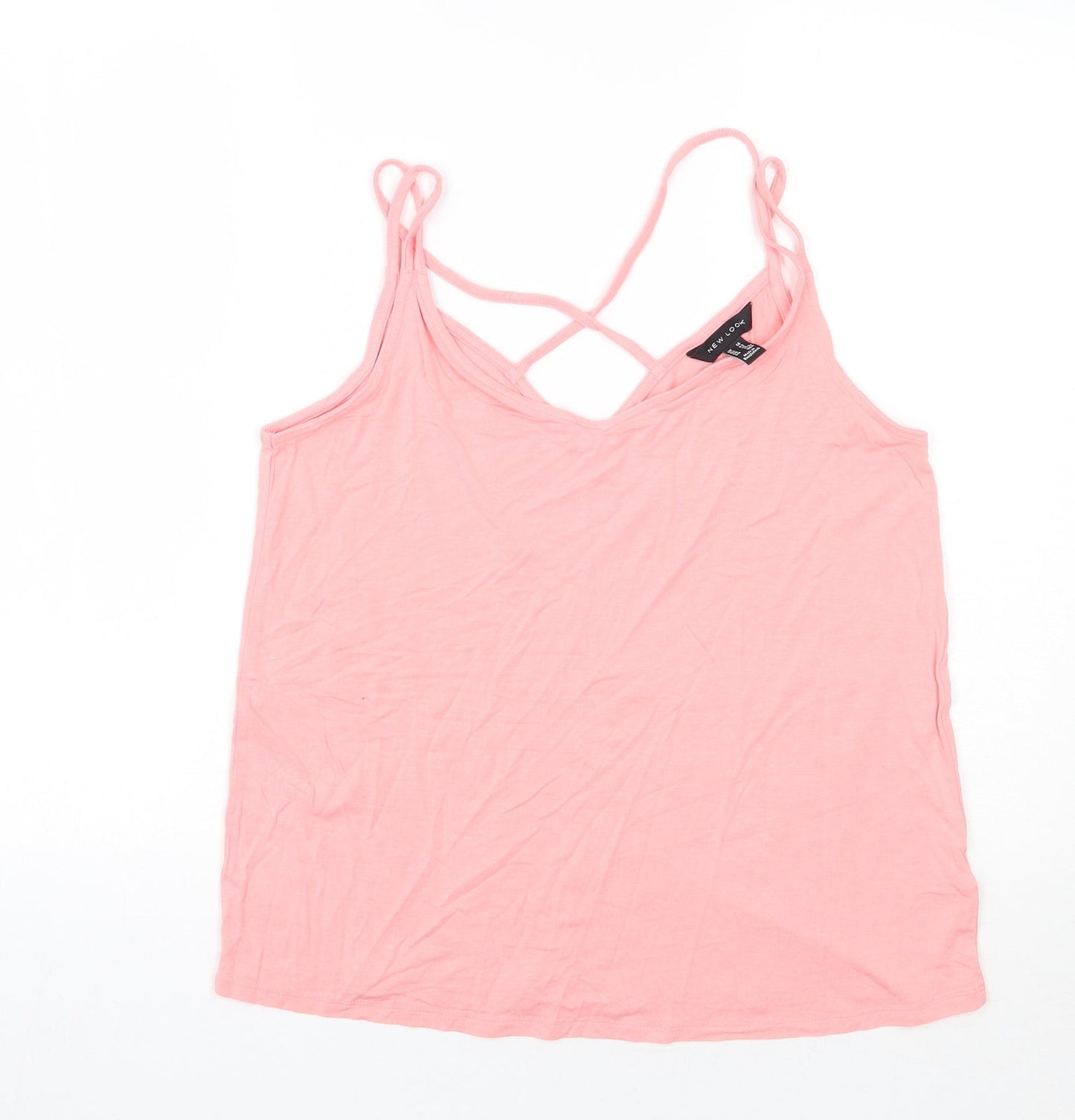 Womens UK Size 14 Newlook Pink Basic Tank