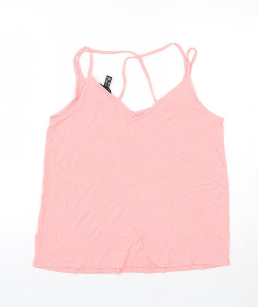 Womens UK Size 14 Newlook Pink Basic Tank