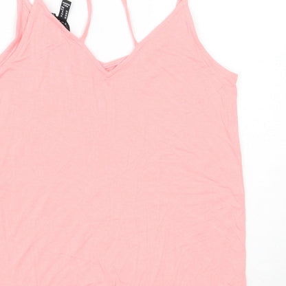 Womens UK Size 14 Newlook Pink Basic Tank