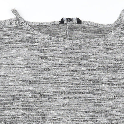 Womens UK Size 14 Peacocks Grey Basic T-Shirt